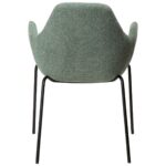 ZIMMER spisebordsstol med armlæn </br> Pebble green bouclé fabric - Billede 5
