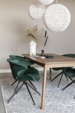 Mia-stol-grøn velour stol