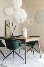 Mia-stol-grøn velour stol