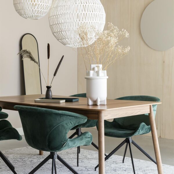 Mia-stol-grøn velour stol