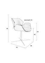 Nikki Spisebordsstol med armlæn </br>Sort - Zuiver - Billede 9