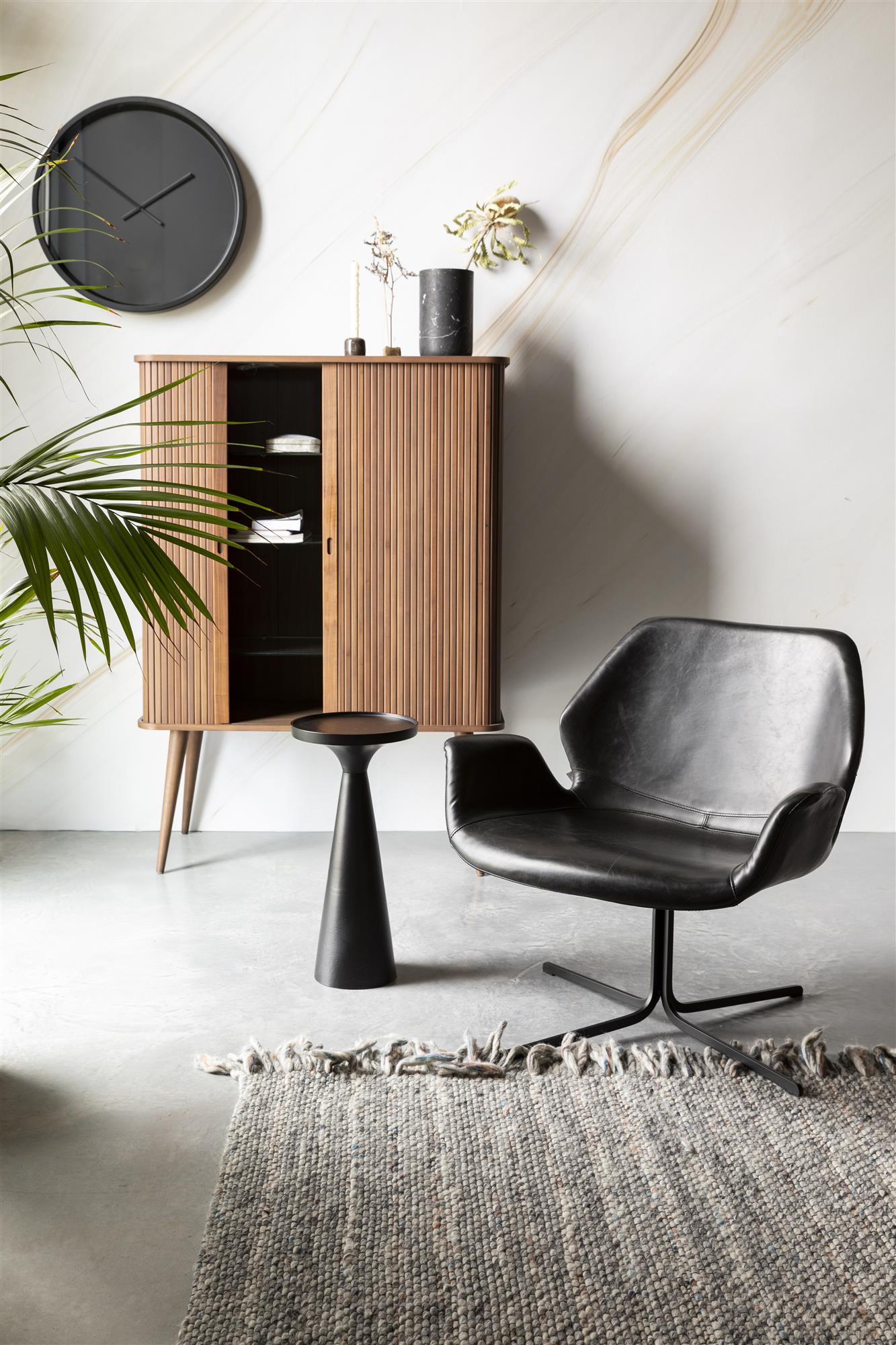 Sort lænestole med drejefunktion