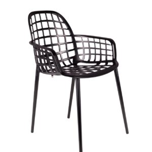 Sort udendørs stol