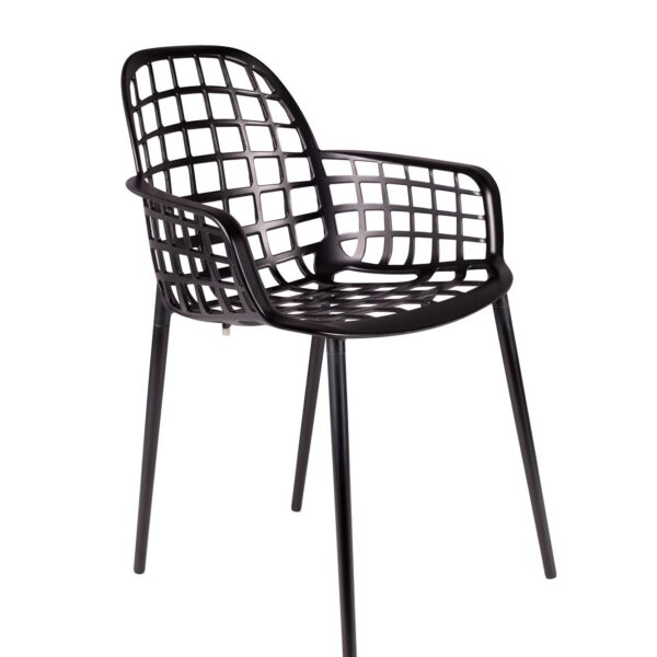Sort udendørs stol