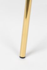 Spisebordsstol i messing look med armlæn