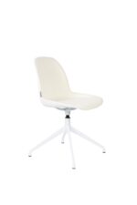 Hvid spisebordsstol med drejefunktion