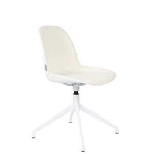 Hvid spisebordsstol med drejefunktion