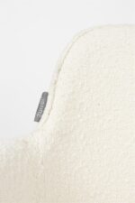 Hvid spisebordsstol med armlæn