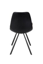 Sort læder spisebordsstol