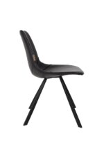 Sort læder spisebordsstol