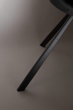 Sort læder spisebordsstol