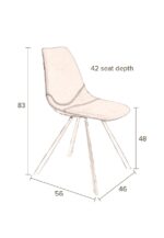 Sort læder spisebordsstol